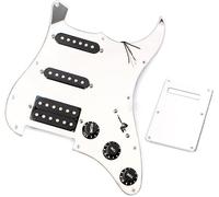 Pastilla para guitarra acústica, Golpeador de carga precableado con espejo plateado for guitarra eléctrica con juego de pastilla y placa trasera, piezas de repuesto for guitarra