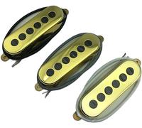 Pastilla para guitarra acústica, Golpeador de espejo dorado precableado cargado Vintage Mini Tri-Sonic Alnico Pickups 6 Convertidor Golpeador precableado