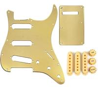 Pastilla para guitarra acústica, Golpeador Pre-cableado Juego de 11 agujeros SSS Guitarra eléctrica Golpeador Placa trasera Cubiertas for pastillas 50/52/52mm Punta de perillas