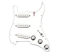 Pastilla para guitarra acústica, Golpeador precableado cromado precableado 1 capa 11 agujeros SSS espejo golpeador for guitarra