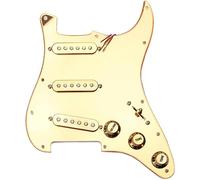 Pastilla para guitarra acústica, Golpeador precableado dorado precableado 1 capa 11 agujeros SSS espejo golpeador for guitarra partes y accesorios de guitarra