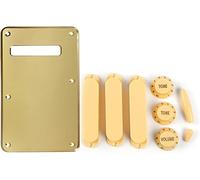 Pastilla para guitarra acústica, Juego De Placa Posterior De Guitarra Eléctrica Cubiertas De Pastilla Cerradas 2T1V Perillas De Volumen De Tono Punta Del Convertidor Partes De Guitarra (Color : Golden