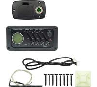 Pastilla para guitarra acústica, Pastilla de guitarra 4 bandas EQ preamplificador ecualizador sintonizador Piezo Pickup sintonizador Digital Pickup for guitarras acústicas