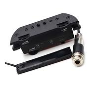 Pastilla para guitarra acústica Pastilla De Guitarra Folclórica Acústica Magnética De Doble Bobina Con Agujero De Sonido Negro Con Pastilla De Golpeteo Activo Para Reproducción Profesional