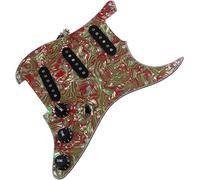 Pastilla para guitarra acústica, Pastillas de guitarra SSS Alnico 5 Pickup Loaded Pickguard con cubiertas de pastillas negras Piezas de repuesto for guitarra(08)