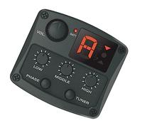 Pastilla para Guitarra acústica Sistema De Preamplificador EQ De Guitarra Acústica De 3 Bandas Ecualizador LED Sintonizador Cromático Incorporado