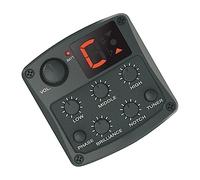 Pastilla para guitarra acústica Sistema de preamplificador EQ de guitarra acústica de 4 bandas Ecualizador piezoeléctrico Sintonizador cromático Efecto de fase