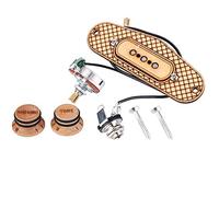 Pastilla para guitarra de caja de puros de tres cuerdas, pastilla magnética de 3 polos para guitarras de caja de puros, bobina única de cobre Alnico con cableado recubierto de