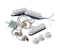 Pastilla Para Guitarra Eléctrica Arnés De Cableado Para Pastillas De Guitarra Eléctrica Precableado Interruptor De 5 Vías 2T1V Pastillas De Varios Tipos Para Guitarra Eléctrica ST(White)