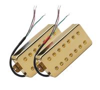 Pastilla Para Guitarra Eléctrica Humbucker de guitarra de 7 cuerdas, pastilla dorada, tornillo ranurado, división de bobina para guitarra eléctrica (Color : One set)