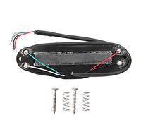 Pastilla para guitarra eléctrica para ST DualRail, piezas de guitarra de 11K de resistencia con imán de cerámica, construcción en metal y ABS para una respuesta de graves mejorada (riel plateado