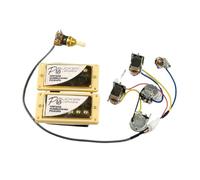 Pastilla Para Guitarra Eléctrica Pastillas De Guitarra Eléctrica Pastillas Humbucker LP Standard Con Arnés De Cableado De Conexión Rápida Pro Cubierta Dorada(Yellow)