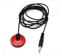 Pastilla piezoeléctrica con clip rojo para guitarra, pastilla de micrófono de contacto piezoeléctrico con salida mono 3.5