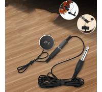 Pastilla piezoeléctrica con ventosa para guitarra acústica, violín, mandolina, banjo, ukelele con señal de afinación mejorada y construcción negra
