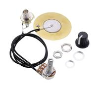 Pastilla piezoeléctrica de 50 mm para guitarra acústica, transductor precableado con salida de 6,35 mm y cancelación de zumbido