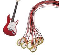 Pastilla piezoeléctrica para guitarra acústica | Elementos piezoeléctricos | de micrófono de contacto con cables de 9,8 pulgadas - Micrófono de contacto para instrumentos acústicos, pastillas