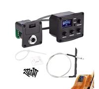 Pastilla Piezoeléctrica | Preamplificador Amplificador De 3 Bandas - De Ecualizador Y Afinador con Pantalla LCD,para Instrumentos De Cuerda Acústicos Eléctricos Banjo Bajo Mandolina