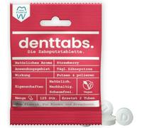 Pastillas de cepillo de dientes de fresa para niños, sin plástico, sin flúor (paquete de 125)