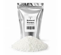 Pastillas de cera emulsionante sin OMG NF - 16 onzas - para cosméticos de bricolaje, jabón, velas, empaquetadas en bolsa termosellada de Mylar Natural Farms