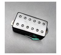 Pastillas De Doble Bobina Humbucker Con Cubierta De Latón Pastillas De Guitarra De División De Bobina De Puente/cuello De Salida Alta De 12 Orificios Piezas de Guitarra Eléctrica (Color : BK_Bridge)