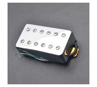 Pastillas De Doble Bobina Humbucker Con Cubierta De Latón Pastillas De Guitarra De División De Bobina De Puente/cuello De Salida Alta De 12 Orificios Piezas de Guitarra Eléctrica (Color : Silver_Brid