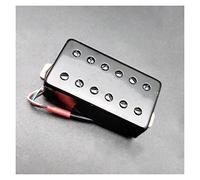 Pastillas De Doble Bobina Humbucker Con Cubierta De Latón Pastillas De Guitarra De División De Bobina De Puente/cuello De Salida Alta De 12 Orificios Piezas de Guitarra Eléctrica (Color : BK_Neck)