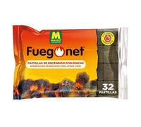 Pastillas de Encendido ECOLÓGICAS para Chimeneas, Estufas y Barbacoas 32 Pastillas RÁPIDO Encendido | 100% Naturales con Aceite Vegetal y Madera | Sin Olor, Sin Humo y Ecológicas | Nexum Market