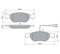 Juego de pastillas de freno BOSCH 0 986 424 362, delante