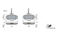 Pastillas de freno 0 986 424 414 BOSCH para PEUGEOT CITROËN