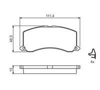 Pastillas de freno 0 986 424 465 BOSCH para SUZUKI BALENO Hatchback BALENO