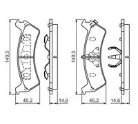 Pastillas de freno 0 986 424 655 BOSCH para FORD USA EXPLORER
