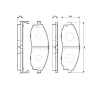 BOSCH Juego de 4 pastillas de freno para HYUNDAI: H100, Plaza, H1, Satellite, Starex (Ref: 0 986 424 670)