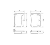 Juego de pastillas de freno BOSCH 0 986 424 711, atrás