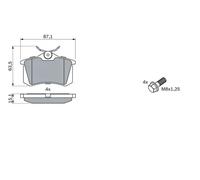 Pastillas de freno 0 986 424 751 BOSCH para CITROËN PEUGEOT LANCIA FIAT