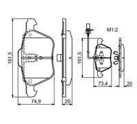 BOSCH Juego de 4 pastillas de freno para VOLKSWAGEN: Sharan, Transporter & FORD: Galaxy & SEAT: Alhambra (Ref: 0 986 424 777)