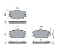 Bosch Juego de pastillas de freno 0 986 424 954 – Delantero, juego de 4, ECE-R90, Hyundai i30/Kona