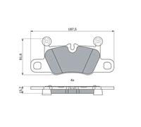 Pastillas de freno 0 986 424 971 BOSCH para PORSCHE CAYENNE 911 911 Descapotable