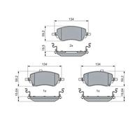 Pastillas de freno 0 986 460 015 BOSCH para FIAT ABARTH
