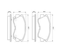 Pastillas de freno 0 986 460 978 BOSCH para MITSUBISHI PAJERO I Canvas Top L200