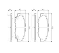 Pastillas de freno 0 986 461 124 BOSCH para HONDA ACCORD IV ACCORD IV Coupé