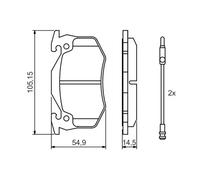 Pastillas de freno 0 986 466 346 BOSCH para RENAULT SUPER 5 TWINGO I CLIO I