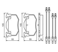 Pastillas de freno 0 986 466 350 BOSCH para CITROËN BX BX Break BX Van