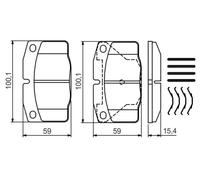 Pastillas de freno 0 986 469 390 BOSCH para OPEL KADETT E Hatchback KADETT E