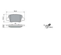 Juego de pastillas de freno BOSCH 0 986 494 023, atrás