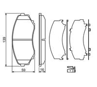 Pastillas de freno 0 986 494 204 BOSCH para MAZDA MPV I MPV II