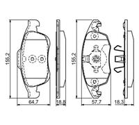 Pastillas de freno 0 986 494 235 BOSCH para CITROËN PEUGEOT DS