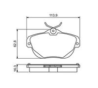 Bosch Juego de pastillas de freno 0 986 494 243 – Traseras para Citroën C6