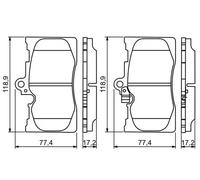 Pastillas de freno 0 986 494 252 BOSCH para LEXUS RC GS IS III