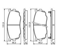 Pastillas de freno 0 986 494 258 BOSCH para MAZDA 626 V Station Wagon PREMACY