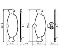 Pastillas de freno 0 986 494 413 BOSCH para JAGUAR XK 8 Convertible XJ